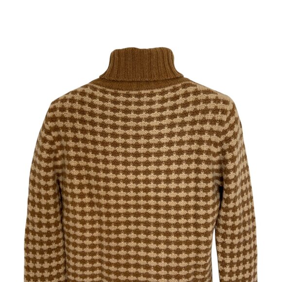 Loro Piana Mens Turtleneck Sweater It 48 US M Tan Cream Cashmere - Picture 10 of 13